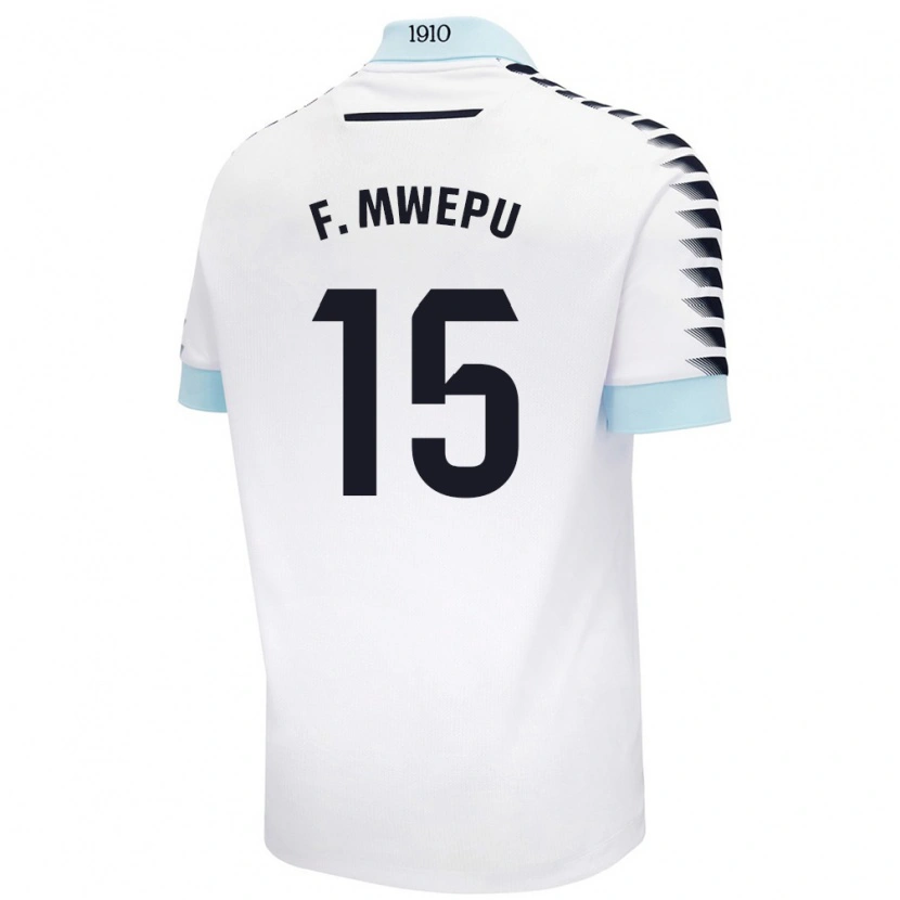 Danxen Kinder Francisco Mwepu #15 Weiß Blau Auswärtstrikot Trikot 2024/25 T-Shirt Schweiz