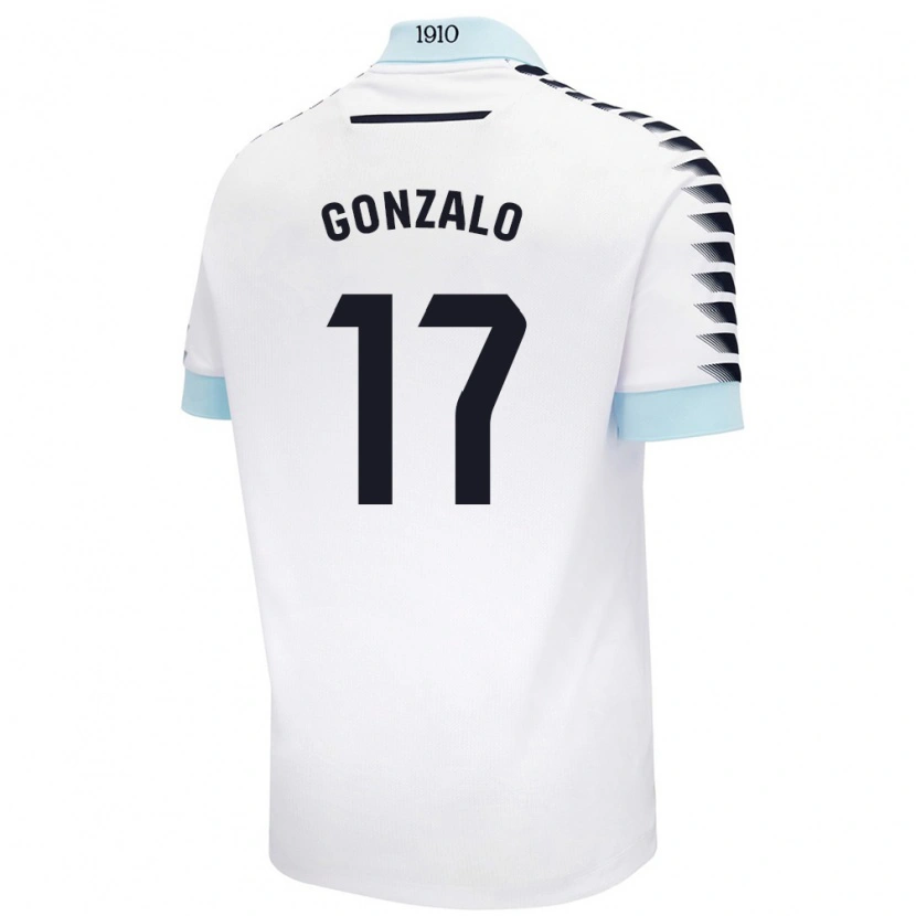 Danxen Kinder Gonzalo Escalante #17 Weiß Blau Auswärtstrikot Trikot 2024/25 T-Shirt Schweiz