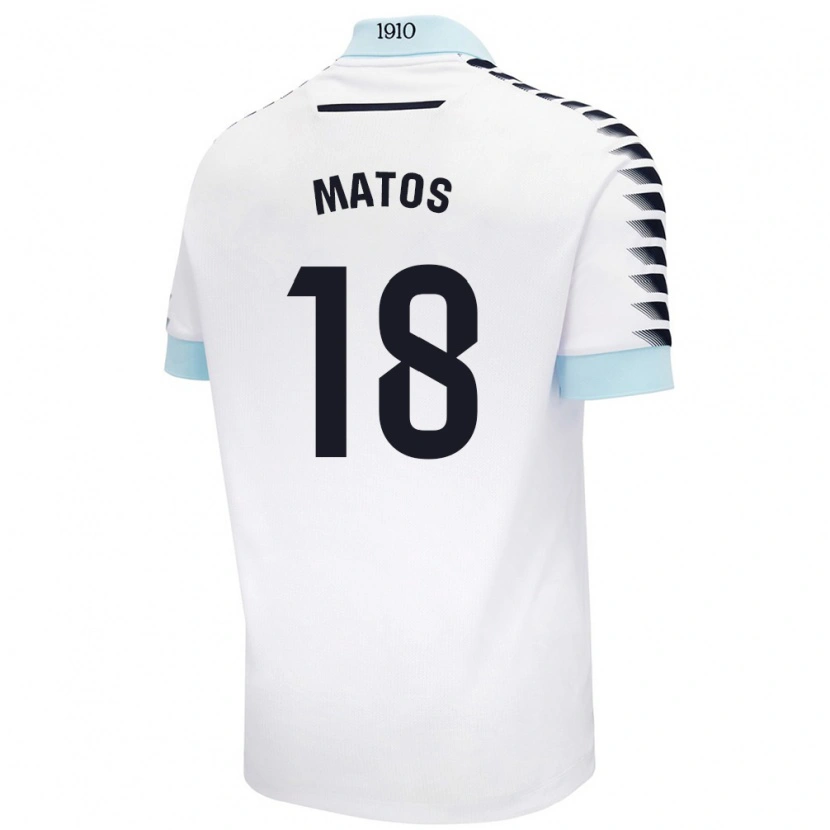 Danxen Kinder José Matos #18 Weiß Blau Auswärtstrikot Trikot 2024/25 T-Shirt Schweiz