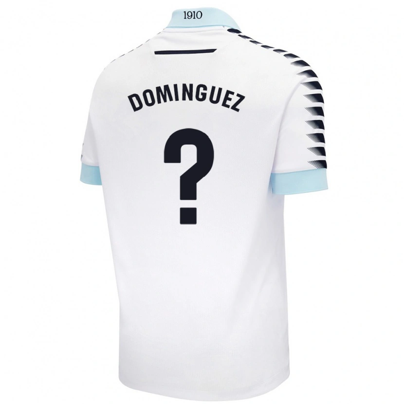 Danxen Kinder Rubén Domínguez #0 Weiß Blau Auswärtstrikot Trikot 2024/25 T-Shirt Schweiz