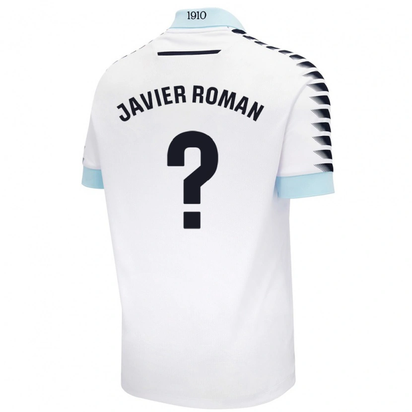 Danxen Kinder José Javier Román #0 Weiß Blau Auswärtstrikot Trikot 2024/25 T-Shirt Schweiz