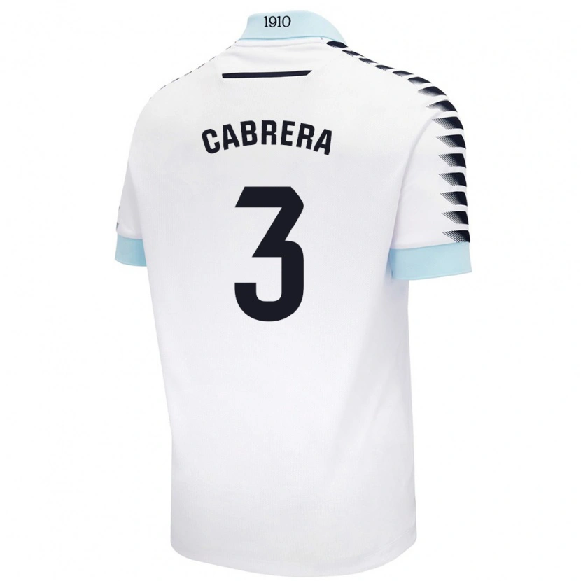 Danxen Kinder Julio Cabrera #3 Weiß Blau Auswärtstrikot Trikot 2024/25 T-Shirt Schweiz