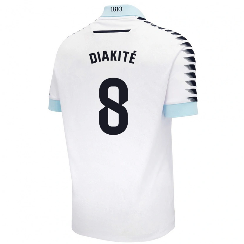 Danxen Kinder Moussa Diakité #8 Weiß Blau Auswärtstrikot Trikot 2024/25 T-Shirt Schweiz