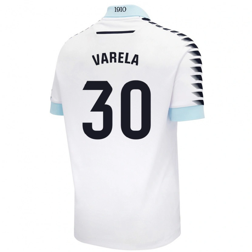 Danxen Kinder Brandon Varela #30 Weiß Blau Auswärtstrikot Trikot 2024/25 T-Shirt Schweiz