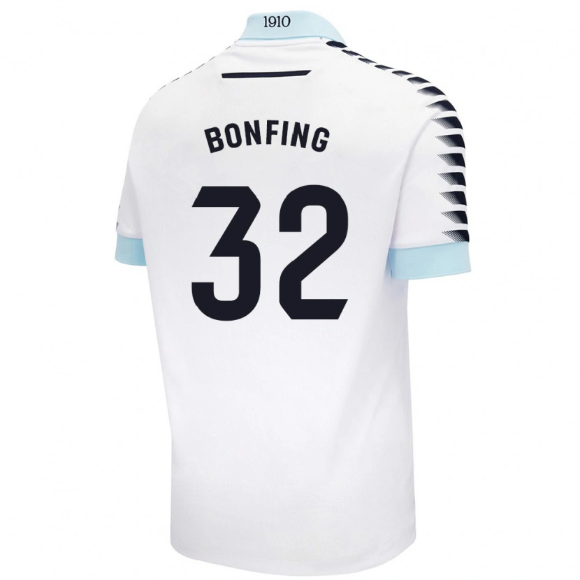 Danxen Kinder Boubacar Bonfing #32 Weiß Blau Auswärtstrikot Trikot 2024/25 T-Shirt Schweiz