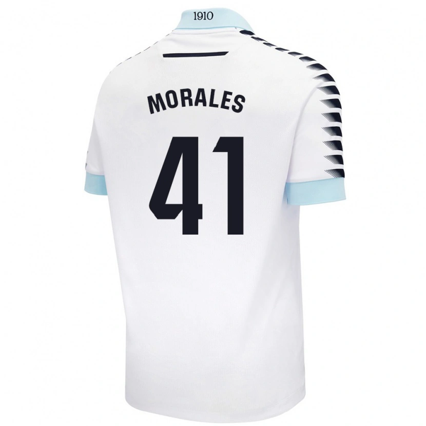 Danxen Kinder Luis Morales #41 Weiß Blau Auswärtstrikot Trikot 2024/25 T-Shirt Schweiz