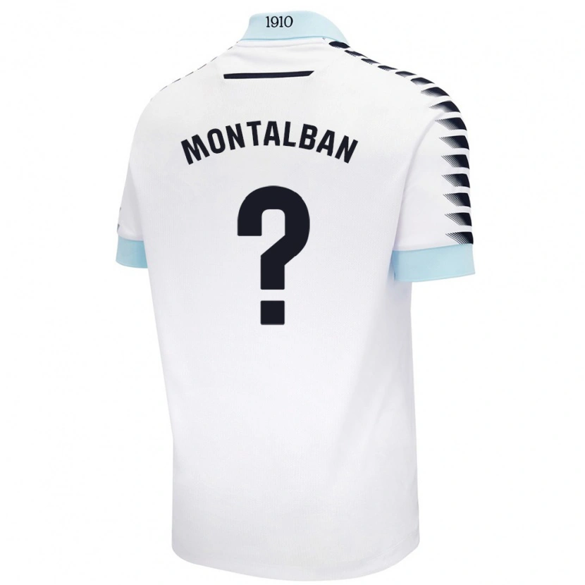 Danxen Kinder Sergio Montalbán #0 Weiß Blau Auswärtstrikot Trikot 2024/25 T-Shirt Schweiz