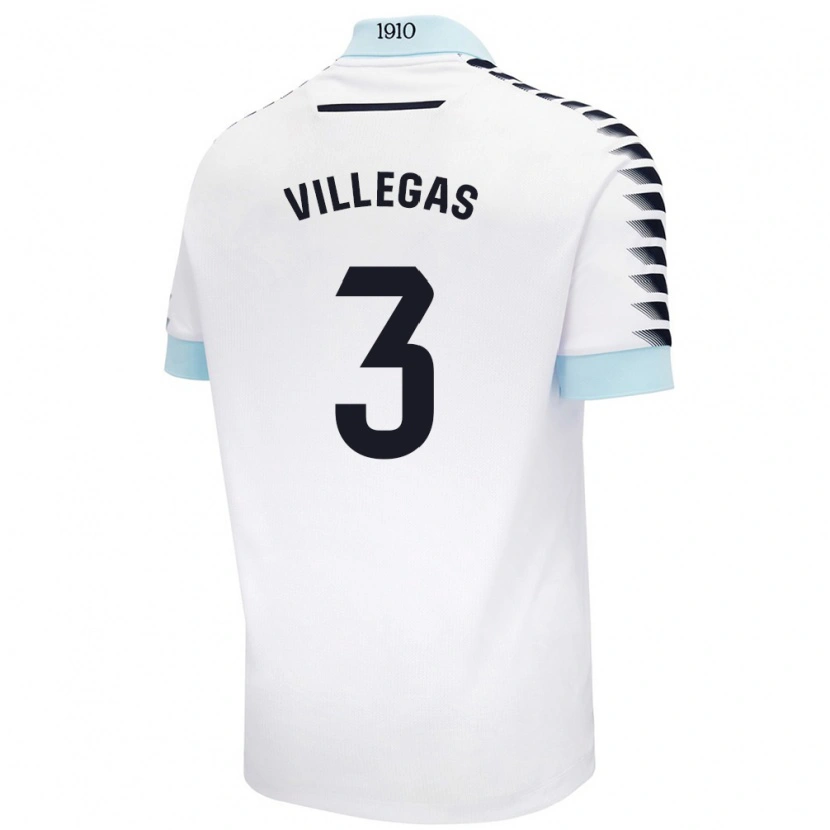 Danxen Kinder Virginia Villegas Rico #3 Weiß Blau Auswärtstrikot Trikot 2024/25 T-Shirt Schweiz