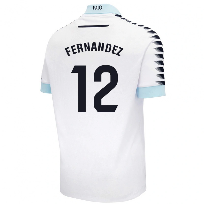 Danxen Kinder Sandra Fernández León #12 Weiß Blau Auswärtstrikot Trikot 2024/25 T-Shirt Schweiz