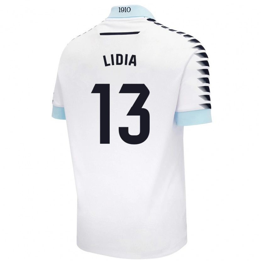 Danxen Kinder Lidia Rincón García #13 Weiß Blau Auswärtstrikot Trikot 2024/25 T-Shirt Schweiz