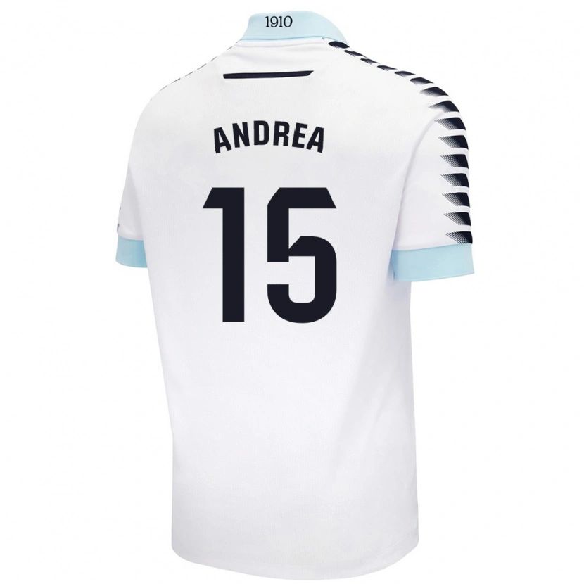 Danxen Kinder Andrea Sánchez Moreno #15 Weiß Blau Auswärtstrikot Trikot 2024/25 T-Shirt Schweiz