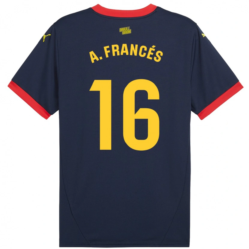 Danxen Kinder Alejandro Francés #16 Marinerot Auswärtstrikot Trikot 2024/25 T-Shirt Schweiz