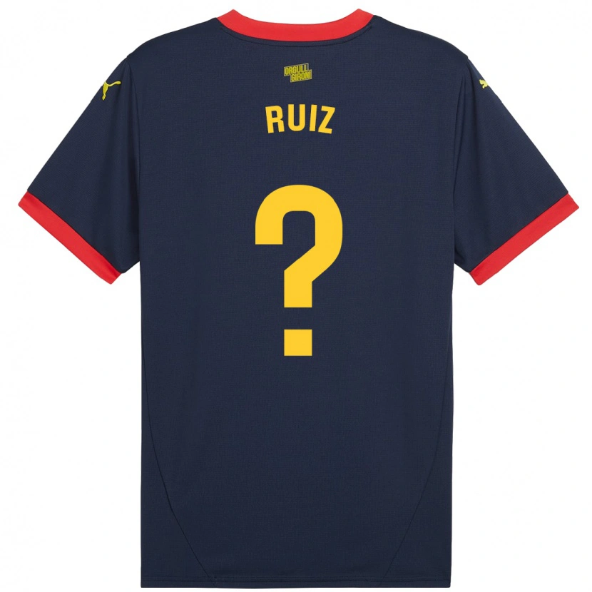 Danxen Kinder Ferran Ruiz #0 Marinerot Auswärtstrikot Trikot 2024/25 T-Shirt Schweiz