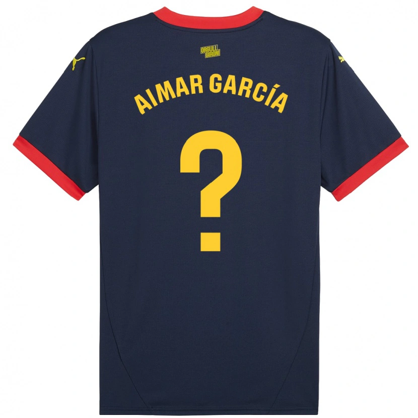 Danxen Kinder Aimar García #0 Marinerot Auswärtstrikot Trikot 2024/25 T-Shirt Schweiz