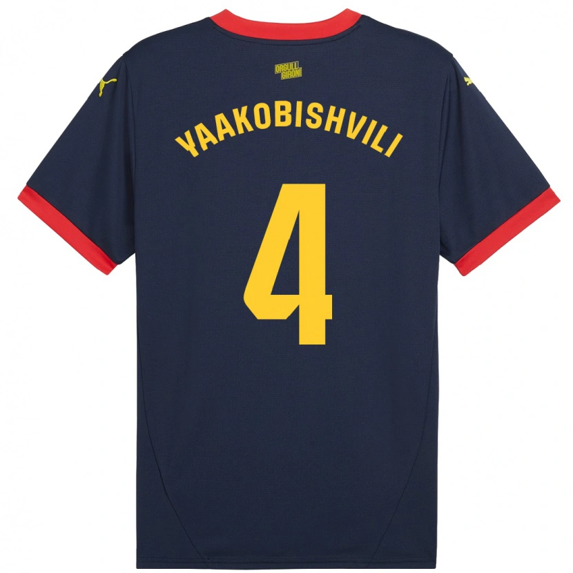 Danxen Kinder Antal Yaakobishvili #4 Marinerot Auswärtstrikot Trikot 2024/25 T-Shirt Schweiz