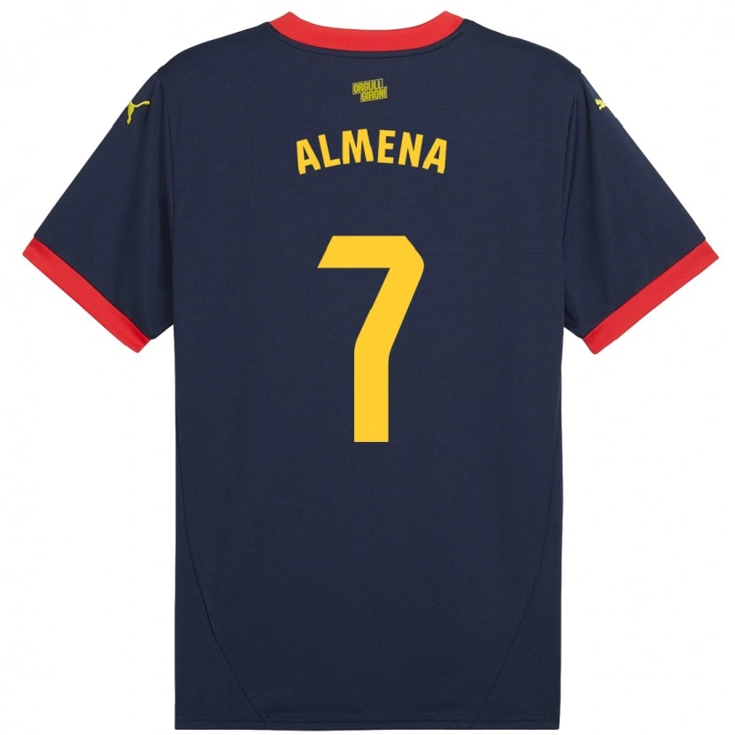 Danxen Kinder Iker Almena #7 Marinerot Auswärtstrikot Trikot 2024/25 T-Shirt Schweiz