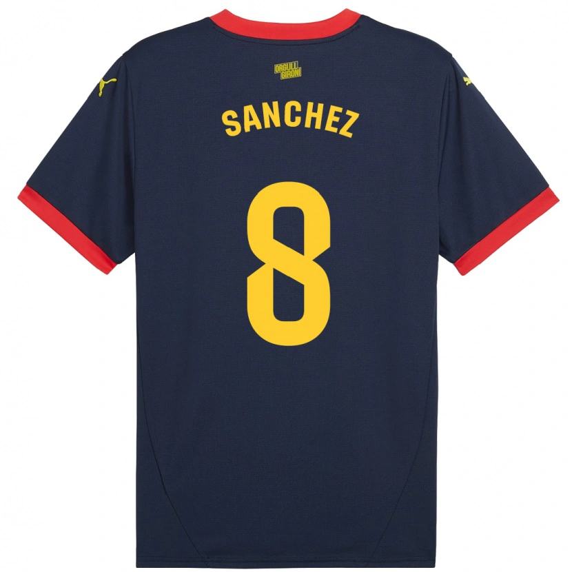 Danxen Kinder Miguel Ángel Sánchez #8 Marinerot Auswärtstrikot Trikot 2024/25 T-Shirt Schweiz