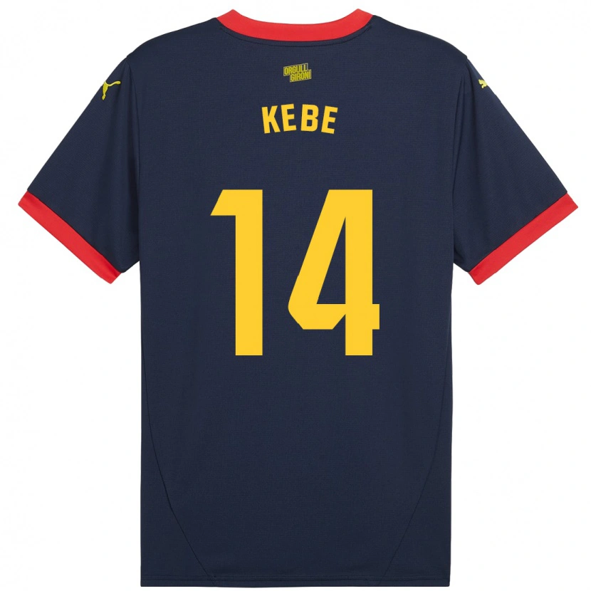 Danxen Kinder Moussa Kébé #14 Marinerot Auswärtstrikot Trikot 2024/25 T-Shirt Schweiz