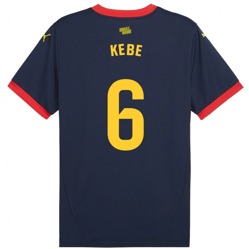 Danxen Kinder Ibrahima Kébé #6 Marinerot Auswärtstrikot Trikot 2024/25 T-Shirt Schweiz