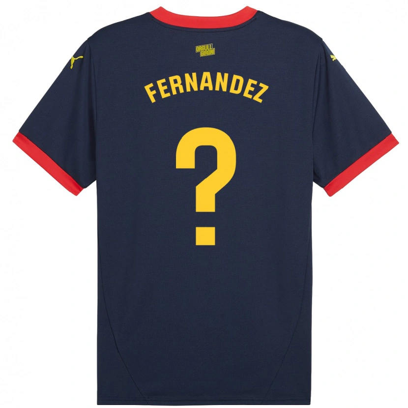 Danxen Kinder Marc Fernández #0 Marinerot Auswärtstrikot Trikot 2024/25 T-Shirt Schweiz