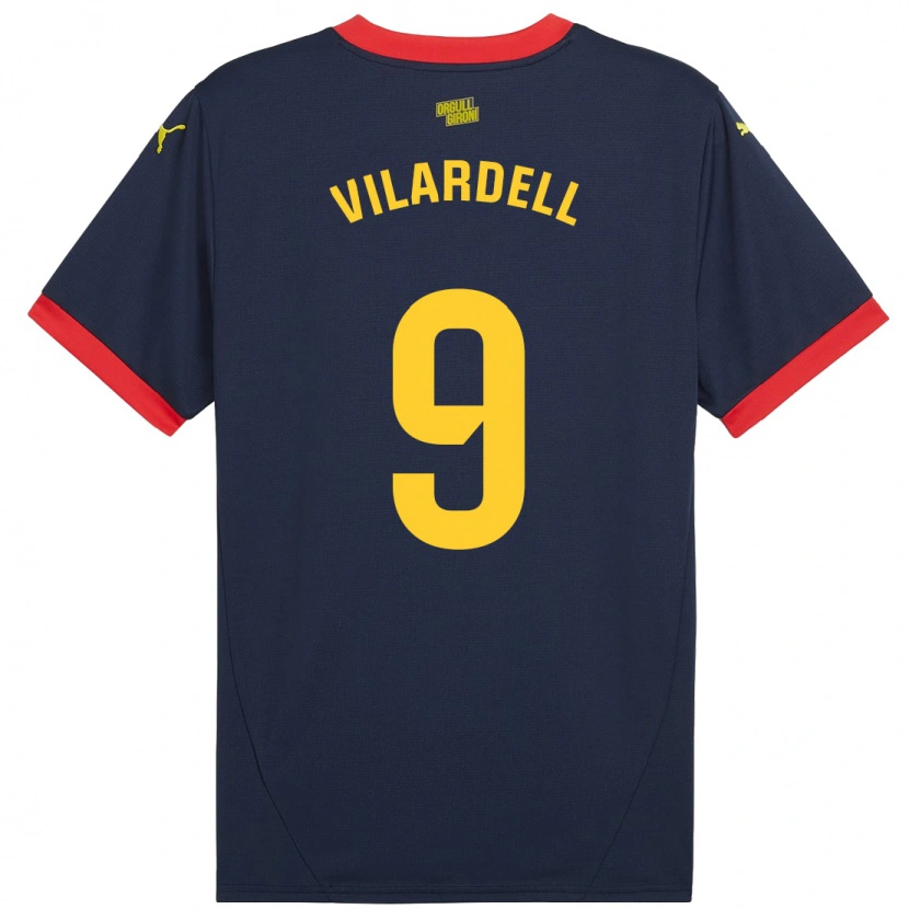 Danxen Kinder Júlia Vilardell #9 Marinerot Auswärtstrikot Trikot 2024/25 T-Shirt Schweiz