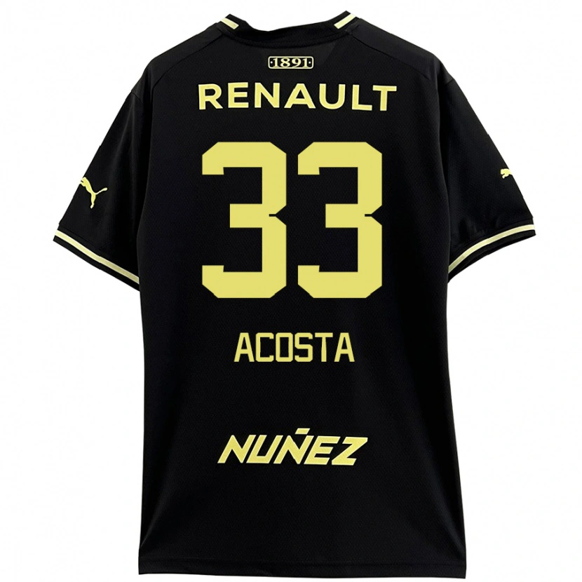 Danxen Kinder Nahuel Acosta #33 Schwarz Gelb Auswärtstrikot Trikot 2024/25 T-Shirt Schweiz