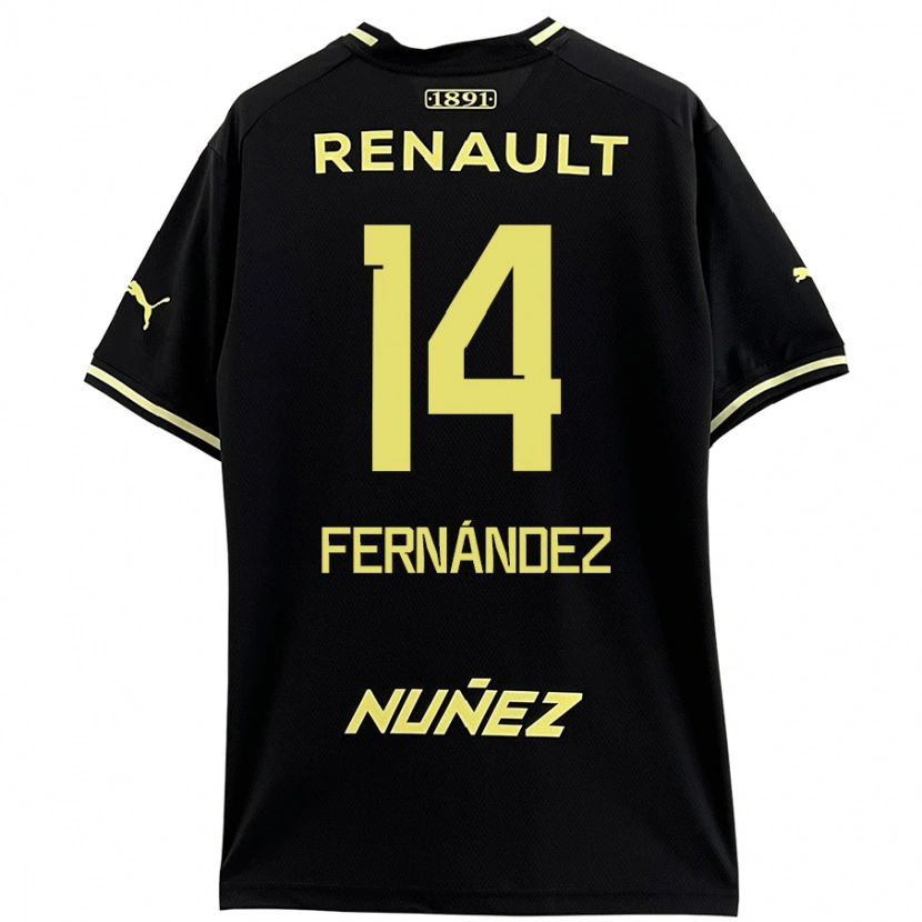 Danxen Kinder Faustino Fernández #14 Schwarz Gelb Auswärtstrikot Trikot 2024/25 T-Shirt Schweiz