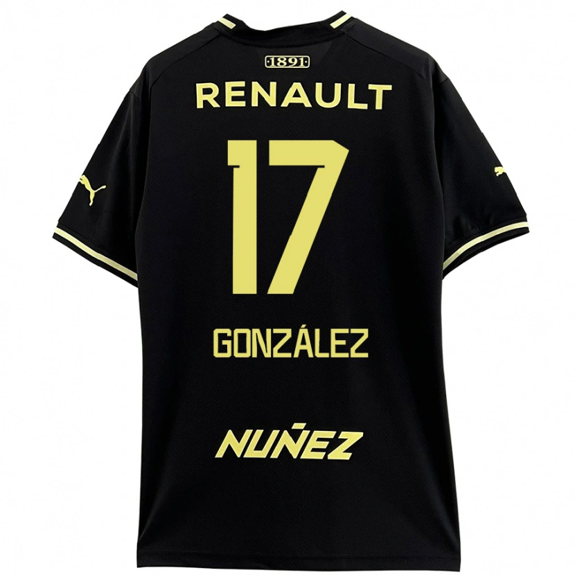 Danxen Kinder Luciano González #17 Schwarz Gelb Auswärtstrikot Trikot 2024/25 T-Shirt Schweiz