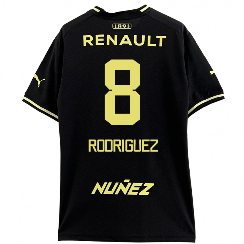 Danxen Kinder Sebastián Rodríguez #8 Schwarz Gelb Auswärtstrikot Trikot 2024/25 T-Shirt Schweiz