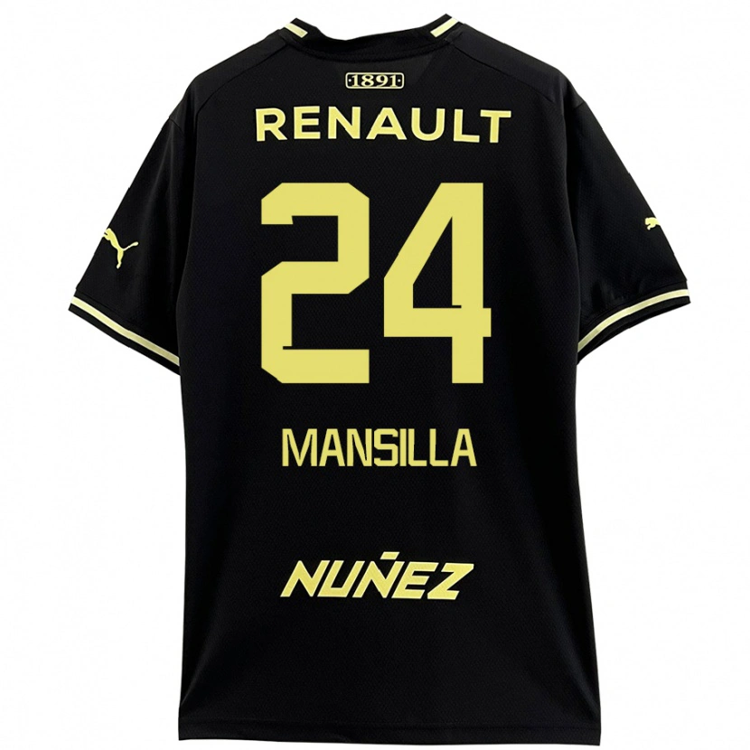 Danxen Kinder Brian Mansilla #24 Schwarz Gelb Auswärtstrikot Trikot 2024/25 T-Shirt Schweiz