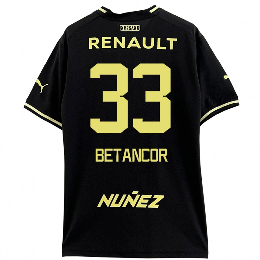 Danxen Kinder Bruno Betancor #33 Schwarz Gelb Auswärtstrikot Trikot 2024/25 T-Shirt Schweiz