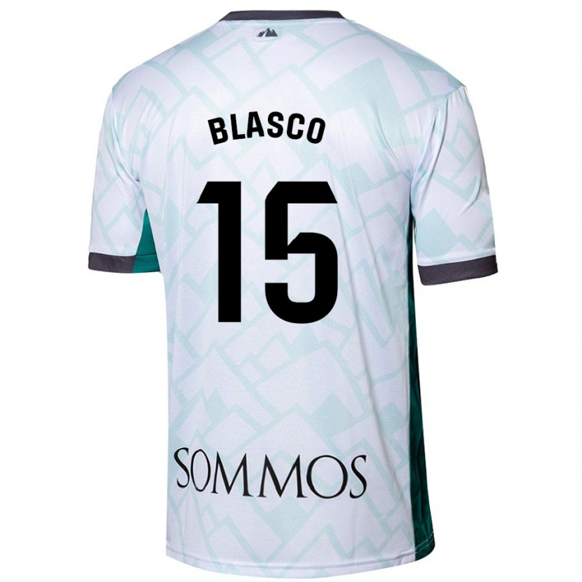 Danxen Kinder Jérémy Blasco #15 Weiß Grün Auswärtstrikot Trikot 2024/25 T-Shirt Schweiz