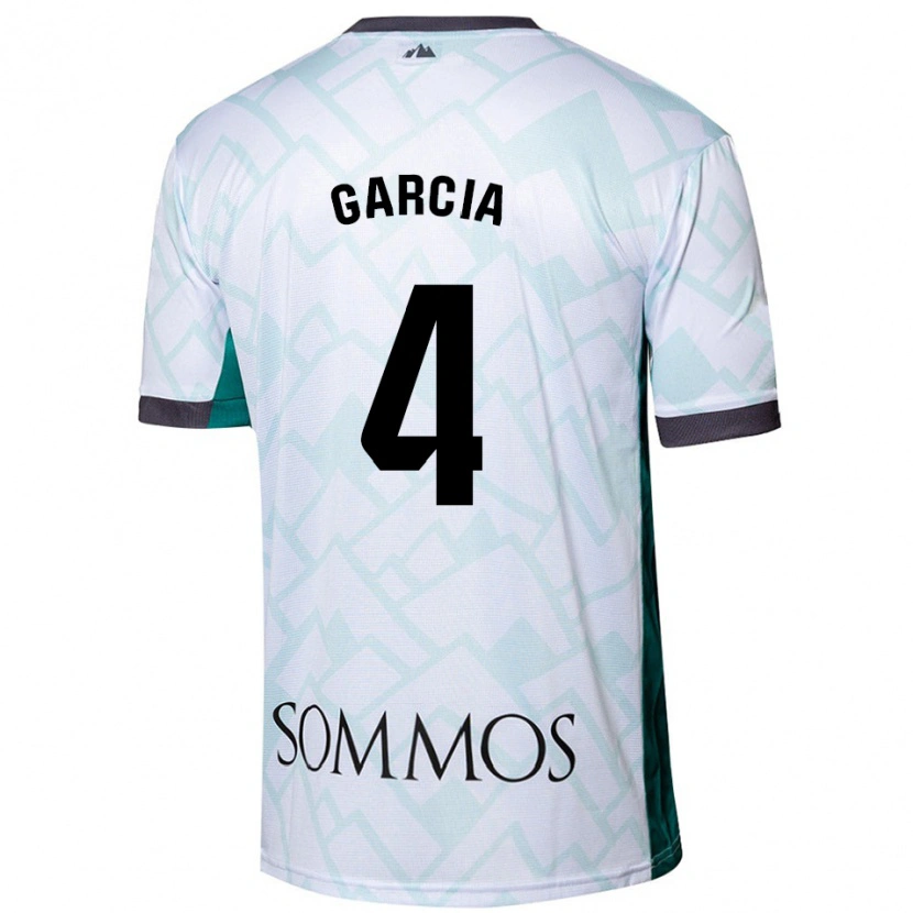 Danxen Kinder Nacho García #4 Weiß Grün Auswärtstrikot Trikot 2024/25 T-Shirt Schweiz