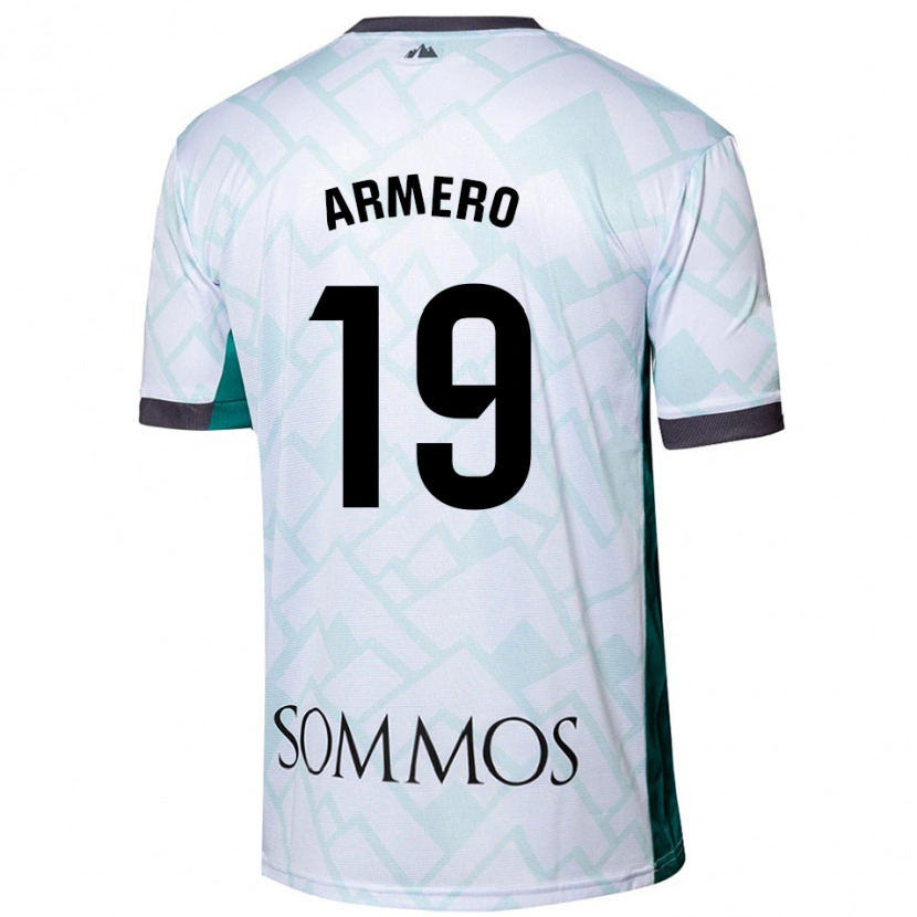 Danxen Kinder Sergi Armero #19 Weiß Grün Auswärtstrikot Trikot 2024/25 T-Shirt Schweiz