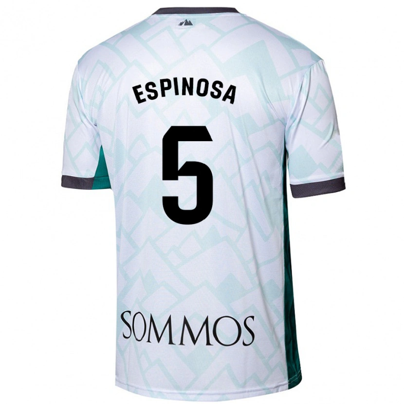 Danxen Kinder Diego Espinosa #5 Weiß Grün Auswärtstrikot Trikot 2024/25 T-Shirt Schweiz