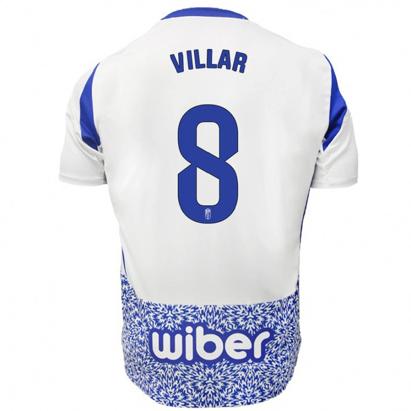 Danxen Kinder Gonzalo Villar #8 Weiß Blau Auswärtstrikot Trikot 2024/25 T-Shirt Schweiz