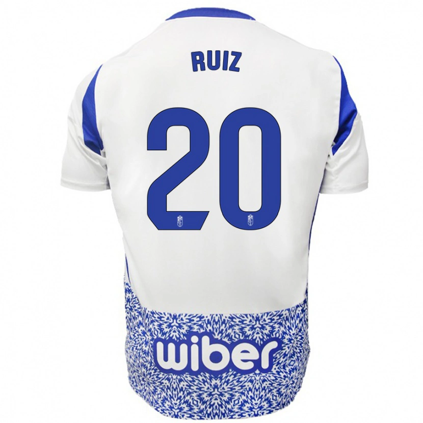 Danxen Kinder Sergio Ruiz #20 Weiß Blau Auswärtstrikot Trikot 2024/25 T-Shirt Schweiz