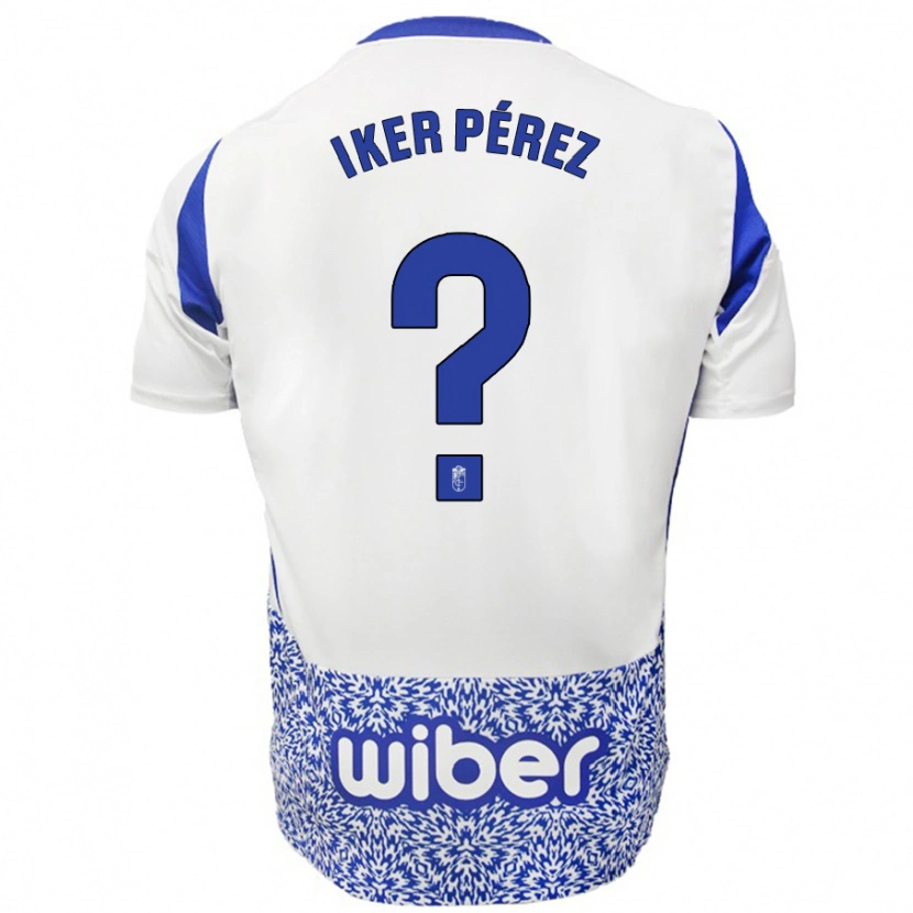 Danxen Kinder Iker Pérez #0 Weiß Blau Auswärtstrikot Trikot 2024/25 T-Shirt Schweiz