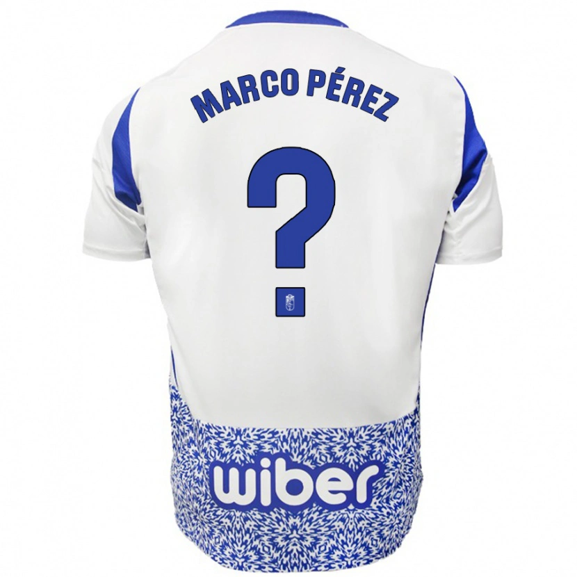 Danxen Kinder Marco Pérez #0 Weiß Blau Auswärtstrikot Trikot 2024/25 T-Shirt Schweiz