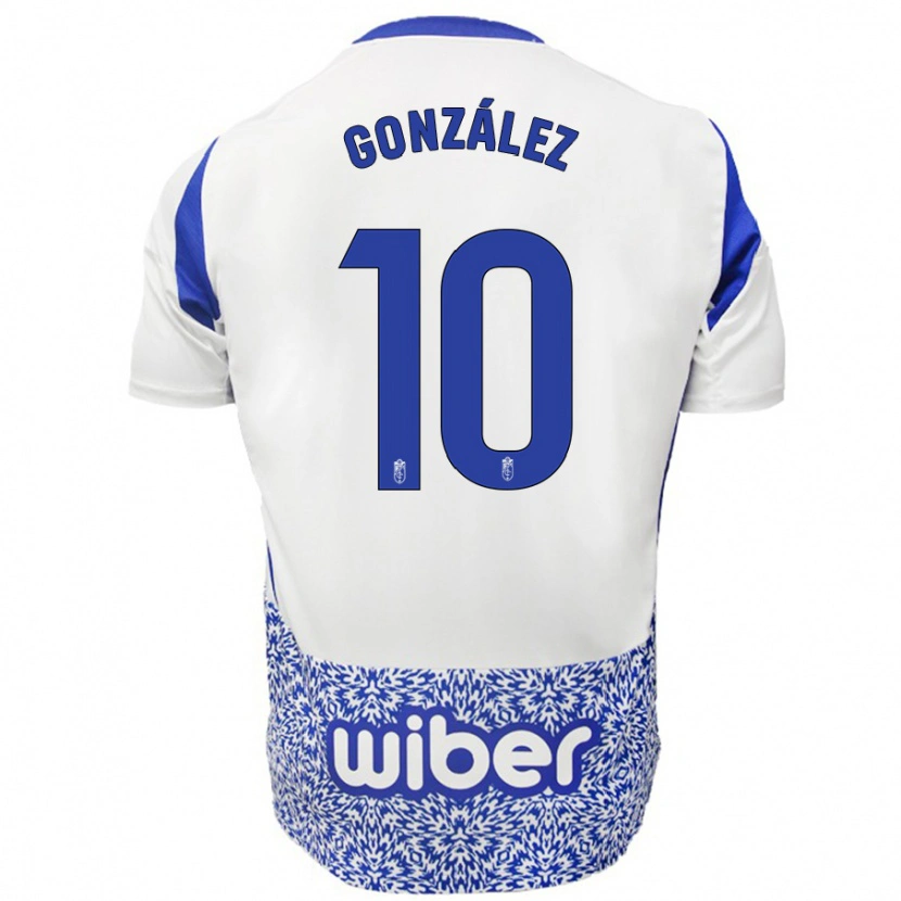 Danxen Kinder Mario González #10 Weiß Blau Auswärtstrikot Trikot 2024/25 T-Shirt Schweiz