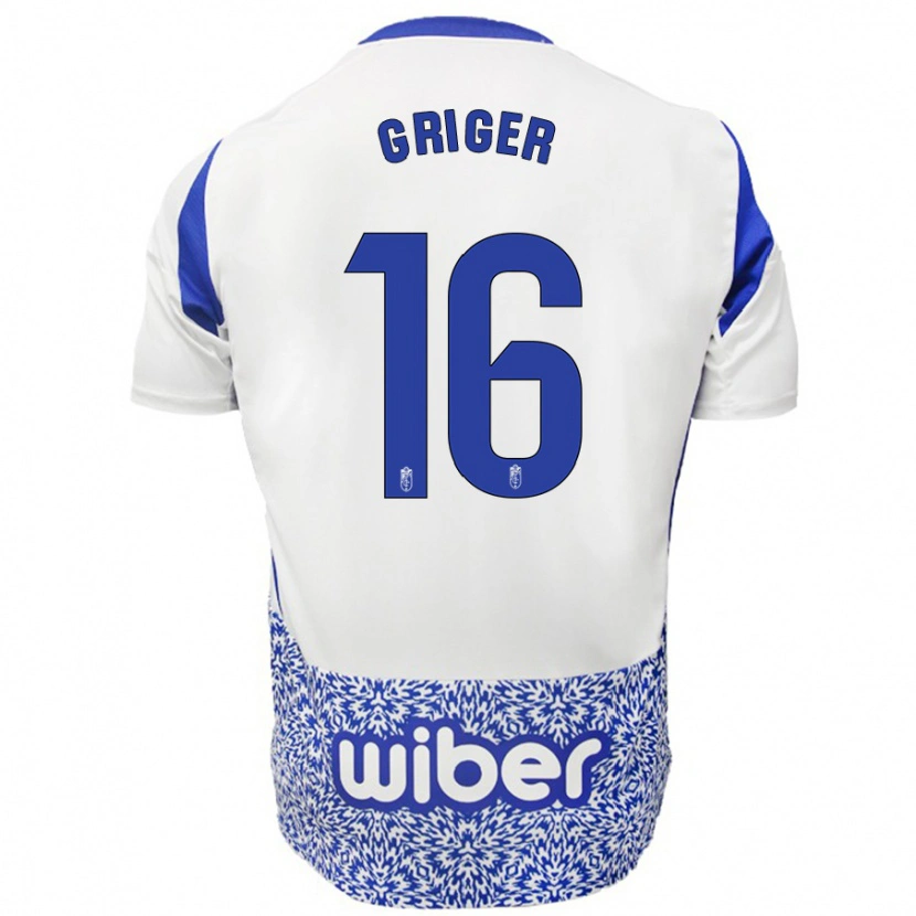 Danxen Kinder Adam Griger #16 Weiß Blau Auswärtstrikot Trikot 2024/25 T-Shirt Schweiz