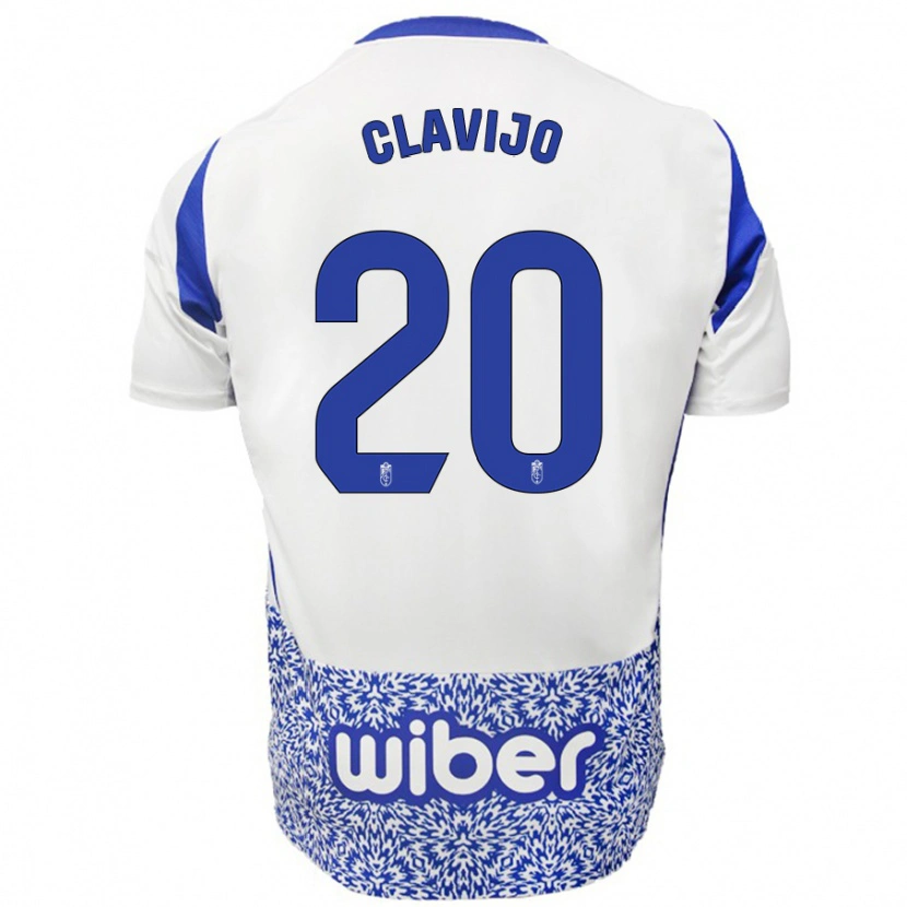 Danxen Kinder Dani Clavijo #20 Weiß Blau Auswärtstrikot Trikot 2024/25 T-Shirt Schweiz