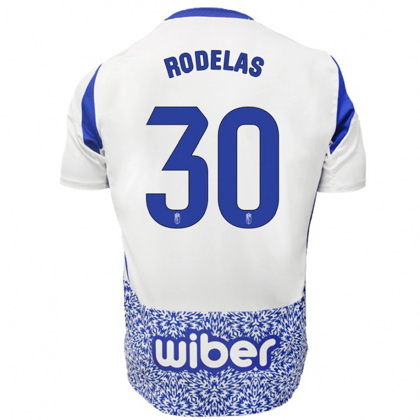 Danxen Kinder Sergio Rodelas #30 Weiß Blau Auswärtstrikot Trikot 2024/25 T-Shirt Schweiz