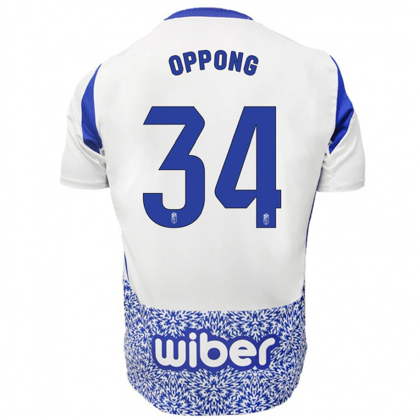 Danxen Kinder Oscar Naasei Oppong #34 Weiß Blau Auswärtstrikot Trikot 2024/25 T-Shirt Schweiz