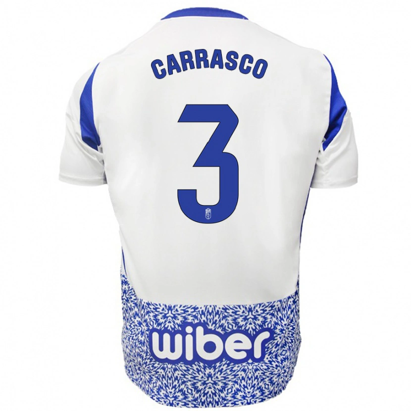 Danxen Kinder Marta Carrasco #3 Weiß Blau Auswärtstrikot Trikot 2024/25 T-Shirt Schweiz