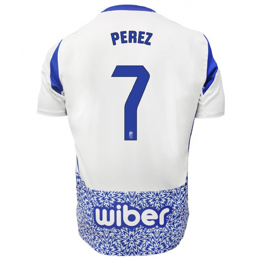 Danxen Kinder Laura Pérez #7 Weiß Blau Auswärtstrikot Trikot 2024/25 T-Shirt Schweiz