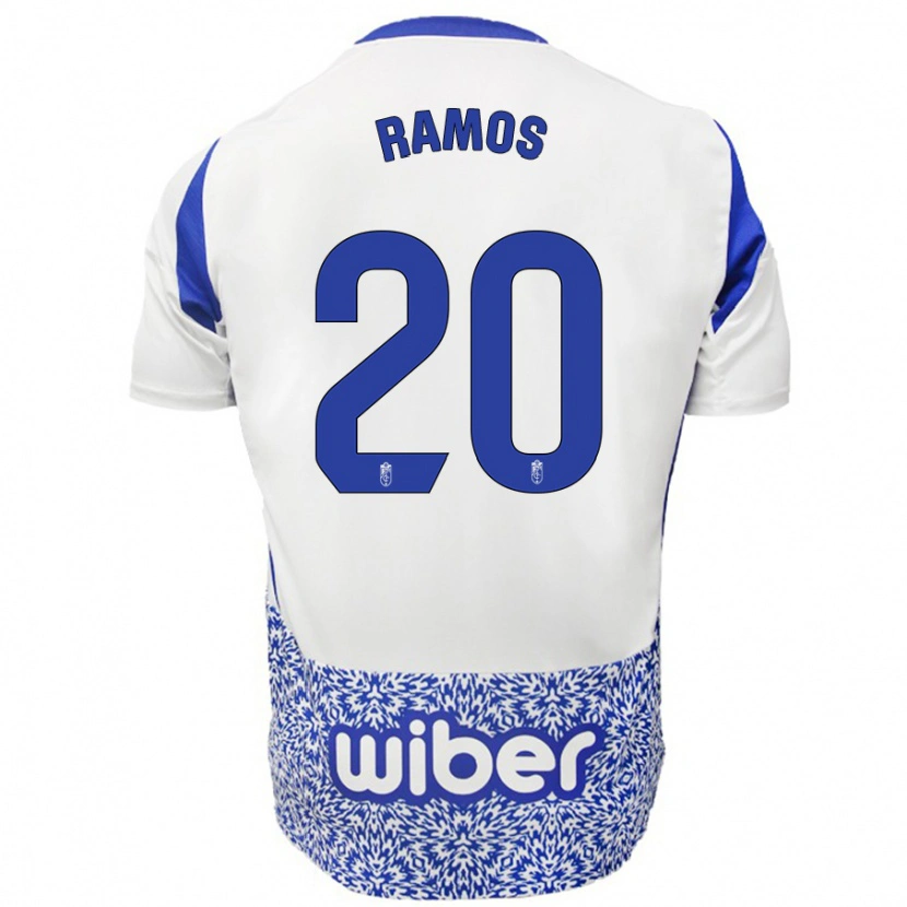 Danxen Kinder Lucía Ramos #20 Weiß Blau Auswärtstrikot Trikot 2024/25 T-Shirt Schweiz