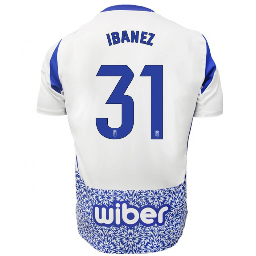 Danxen Kinder Alba Ibáñez #31 Weiß Blau Auswärtstrikot Trikot 2024/25 T-Shirt Schweiz