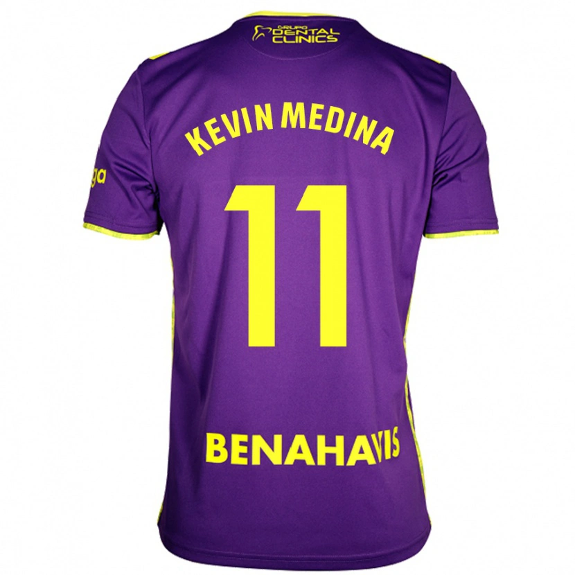 Danxen Kinder Kevin Medina #11 Lila Gelb Auswärtstrikot Trikot 2024/25 T-Shirt Schweiz