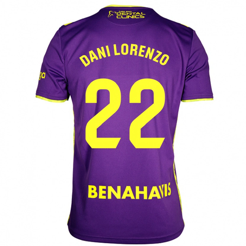 Danxen Kinder Dani Lorenzo #22 Lila Gelb Auswärtstrikot Trikot 2024/25 T-Shirt Schweiz